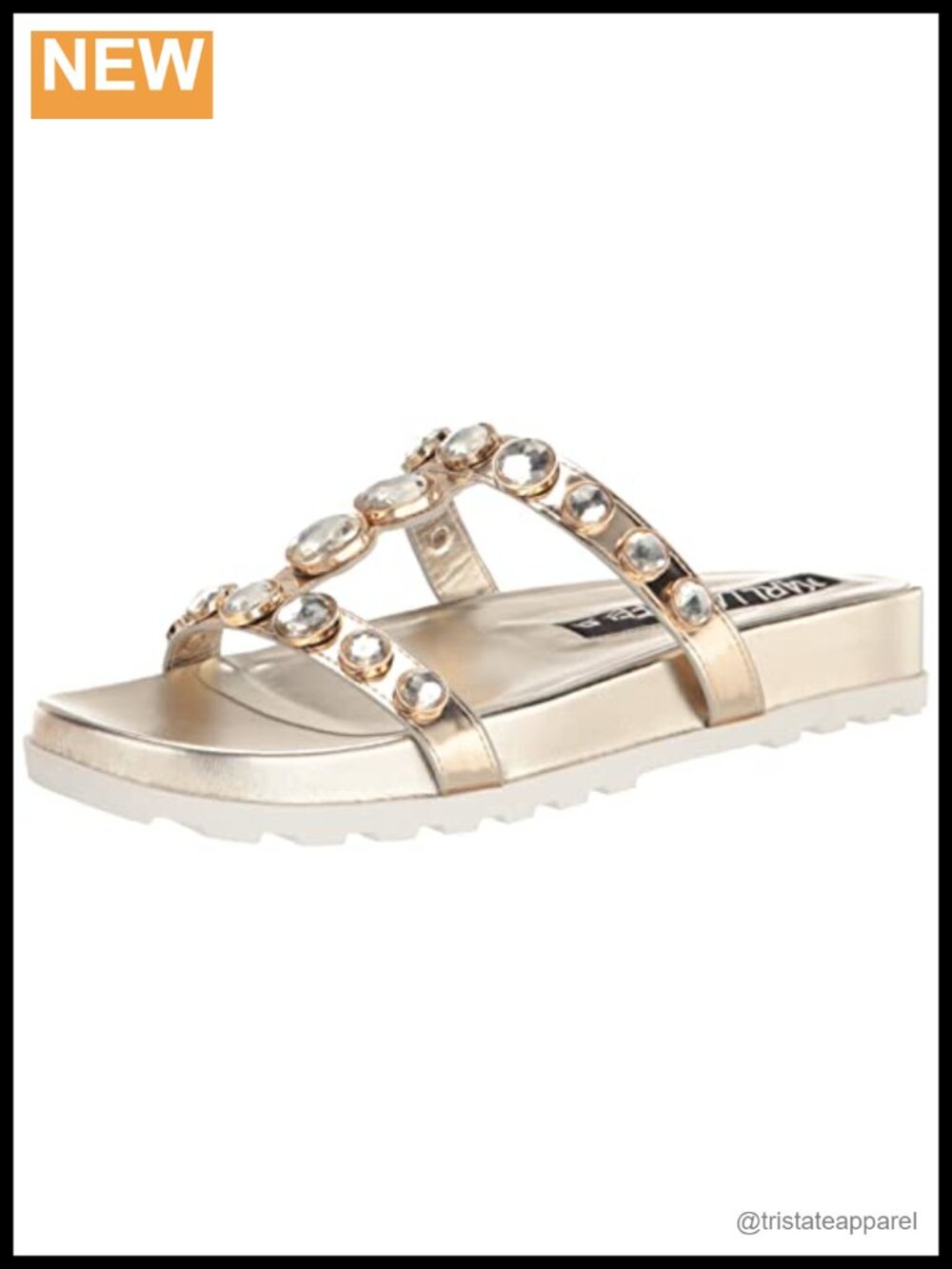 Jeweled Platform Slingback Sandal Block Heel Formal Evening Wear